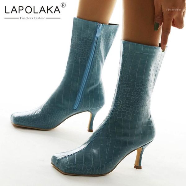 lapolaka brand new dropshop luxury square toe mid calf boots woman shoes high heels zipper party shoes ladies1, Black
lapolaka brand new dropshop luxury square toe mid calf boots woman shoes high heels zipper party shoes ladies1, Black