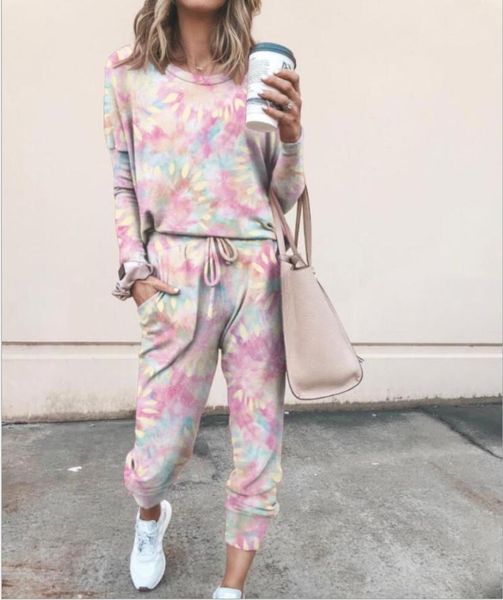 2 pieces clthoes women autumn sweatsuit set casual tie dye print long sleeve + drawstring pants set tracksuits, Gray
2 pieces clthoes women autumn sweatsuit set casual tie dye print long sleeve + drawstring pants set tracksuits, Gray