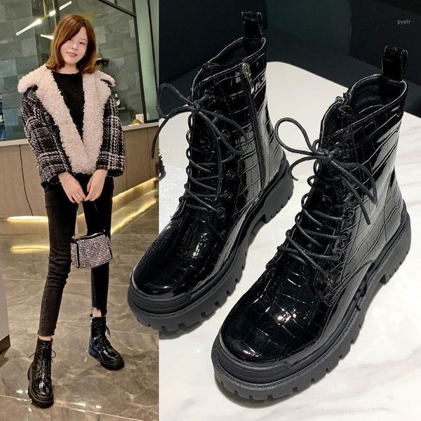 animal pattern lace-up zip riding bottes femme solid carved plaid platform boots ins celebrity sewing motorcycle boots women20201, Black
animal pattern lace-up zip riding bottes femme solid carved plaid platform boots ins celebrity sewing motorcycle boots women20201, Black