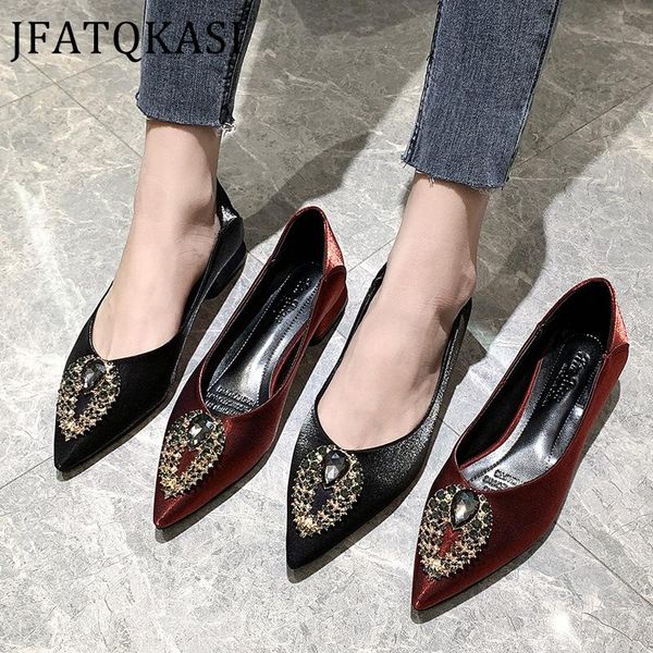 women high heels spring pointed rhinestone female pumps fashion brand thick low-heeled ladies shoes plus size 2020new style, Black
women high heels spring pointed rhinestone female pumps fashion brand thick low-heeled ladies shoes plus size 2020new style, Black