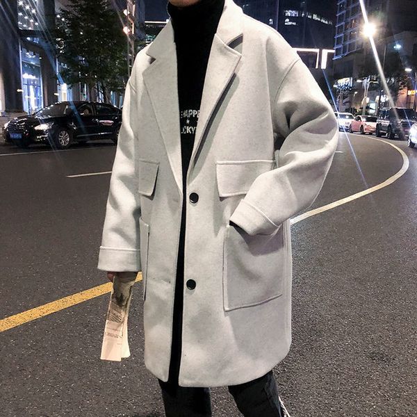 2021 new men solid color woolen winter new men's casual oversize long windbreaker woman streetwear coat 1mtt, Black
2021 new men solid color woolen winter new men's casual oversize long windbreaker woman streetwear coat 1mtt, Black