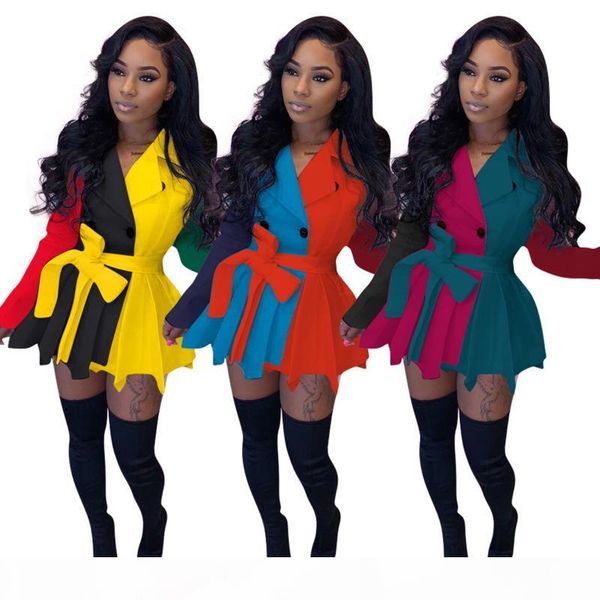 women dresses designer 2020 fashion clothes casual stitching of different colors slim primary skirt coat ladies new long sleeve dress, Black;gray
women dresses designer 2020 fashion clothes casual stitching of different colors slim primary skirt coat ladies new long sleeve dress, Black;gray