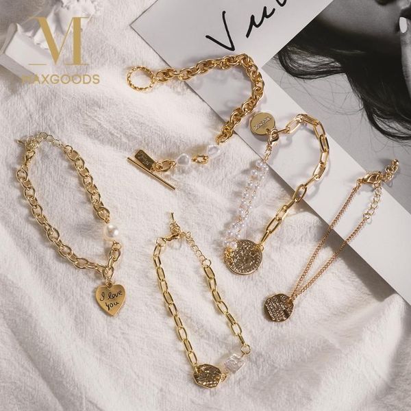 charm bracelets fashion baroque irregular bracelet chic imitation pearls gold metal link chain for women girl summer party jewelry, Golden;silver
charm bracelets fashion baroque irregular bracelet chic imitation pearls gold metal link chain for women girl summer party jewelry, Golden;silver