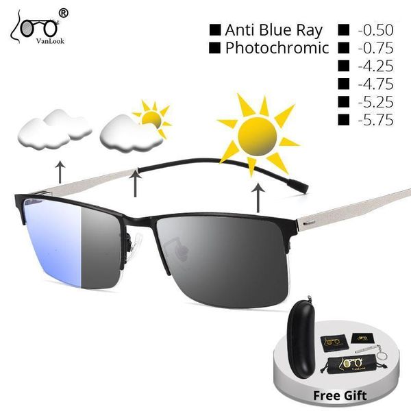 fashion sunglasses frames myopia pochromic screwless eyewear anti blue ray computer glasses for men-0.50-4.25-4.75-5.25-5.75-6.001, Black
fashion sunglasses frames myopia pochromic screwless eyewear anti blue ray computer glasses for men-0.50-4.25-4.75-5.25-5.75-6.001, Black