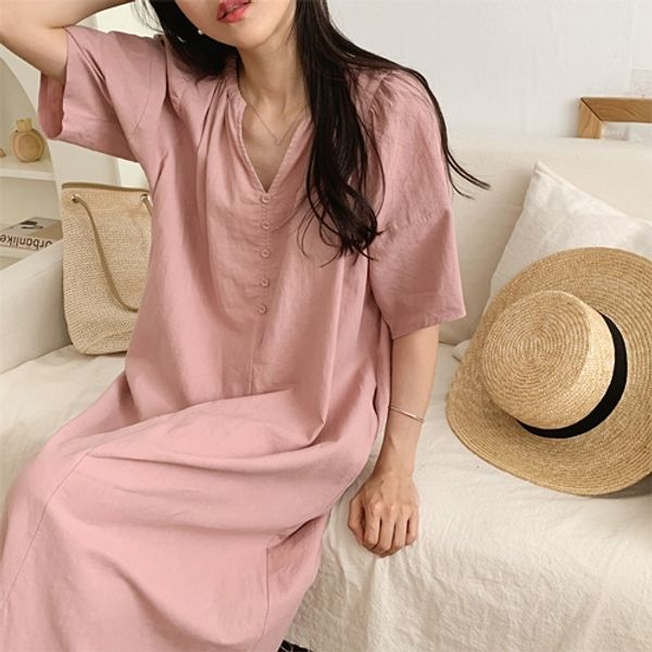korean chicsen series simple v-neck breasted slouchy loose solid color large size skirt versatile show thin dress korean summer summer serie, Black;gray
korean chicsen series simple v-neck breasted slouchy loose solid color large size skirt versatile show thin dress korean summer summer serie, Black;gray