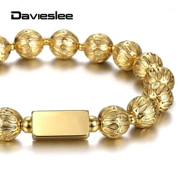 personalized name id bracelet for men women 10mm gold color stainless steel beaded bracelet stretch lpz0211, Golden;silver
personalized name id bracelet for men women 10mm gold color stainless steel beaded bracelet stretch lpz0211, Golden;silver
