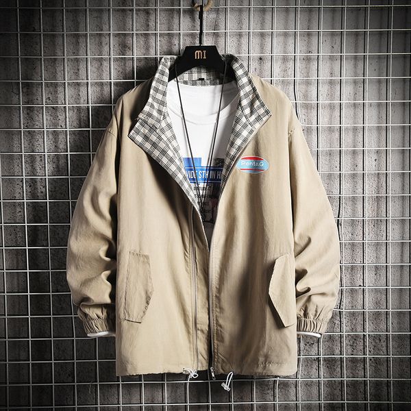 mens jacket autumn khaki windbreaker coat korean style hip hop japanese streetwear harajuku jackets for men, Black;brown
mens jacket autumn khaki windbreaker coat korean style hip hop japanese streetwear harajuku jackets for men, Black;brown
