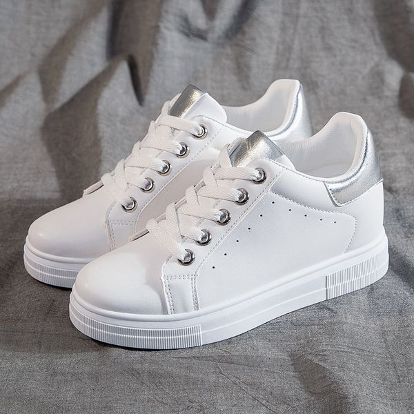 women's sports shoes, informal synthetic leather sports shoes, 7cm long white sports shoes, autumn wedge canvas, sweatshoes for tall wo, Black
women's sports shoes, informal synthetic leather sports shoes, 7cm long white sports shoes, autumn wedge canvas, sweatshoes for tall wo, Black