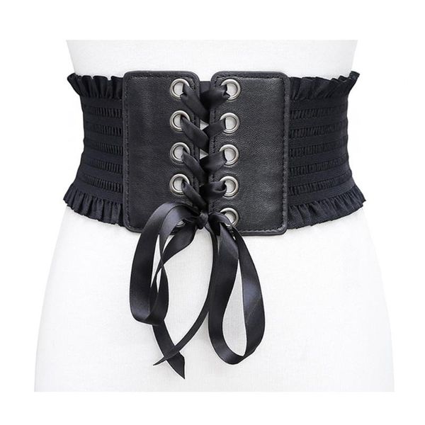 fashion leather lace up tassels wide elastic belts women's casual solid color bow tie dress corset waistbands ceinture elastique, Black;brown
fashion leather lace up tassels wide elastic belts women's casual solid color bow tie dress corset waistbands ceinture elastique, Black;brown