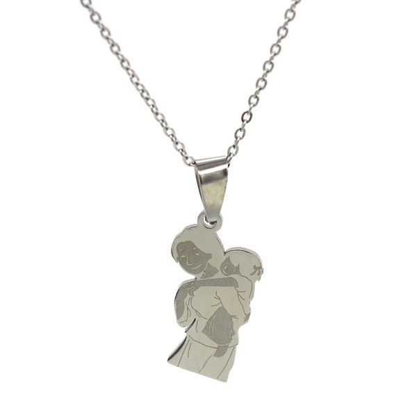 simple pendant necklace stainless steel mom daughter wife maternal family fashion charm mother days love gift 2021, Silver
simple pendant necklace stainless steel mom daughter wife maternal family fashion charm mother days love gift 2021, Silver