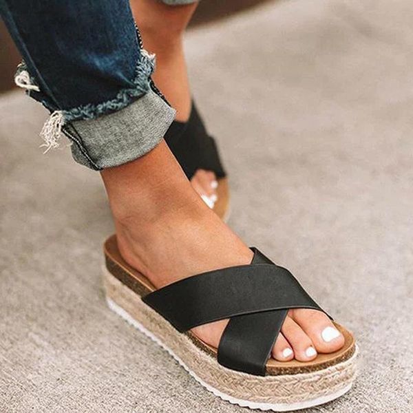 2020 women platform sandals casual open toe slipper wedge outdoor slippers ladies beach slippers plus size 34-43, Black
2020 women platform sandals casual open toe slipper wedge outdoor slippers ladies beach slippers plus size 34-43, Black
