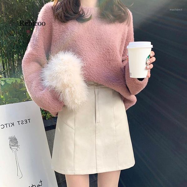 faux hair knitted sweater women autumn winter long sleeve o-neck kawaii loose korean lazy style pullovers 1, White;black
faux hair knitted sweater women autumn winter long sleeve o-neck kawaii loose korean lazy style pullovers 1, White;black