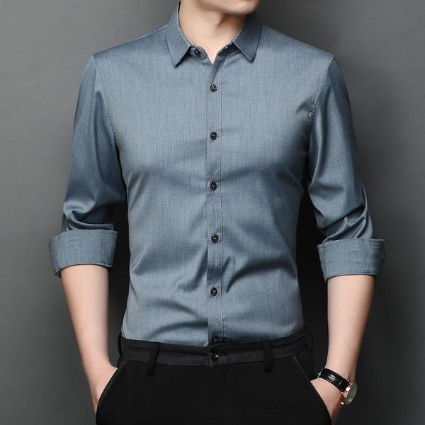 2020 spring new young and middle aged lapel solid color business thin non iron long sleeve shirt men's, White;black
2020 spring new young and middle aged lapel solid color business thin non iron long sleeve shirt men's, White;black