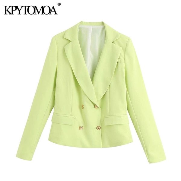 kpytomoa women fashion double breasted cropped blazers coat vintage notched collar long sleeve female outerwear chic 201201, White;black
kpytomoa women fashion double breasted cropped blazers coat vintage notched collar long sleeve female outerwear chic 201201, White;black