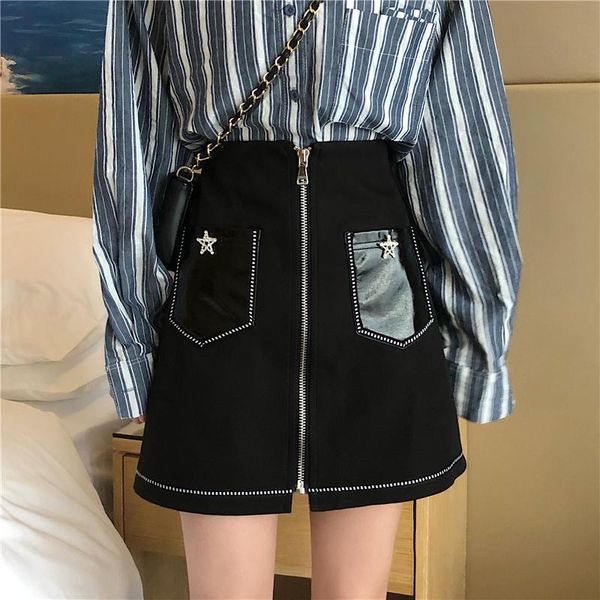 skirts women mini skirt high waist black front zipper two pockets casual short cocktail clothing elegant a line soft
skirts women mini skirt high waist black front zipper two pockets casual short cocktail clothing elegant a line soft