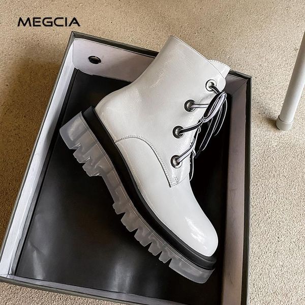 megcia из натуральной кожи женщины мартин сапоги платформа шнуровке ботильоны белый прозрачный каблук черный мода обувь new a60, Black
megcia из натуральной кожи женщины мартин сапоги платформа шнуровке ботильоны белый прозрачный каблук черный мода обувь new a60, Black