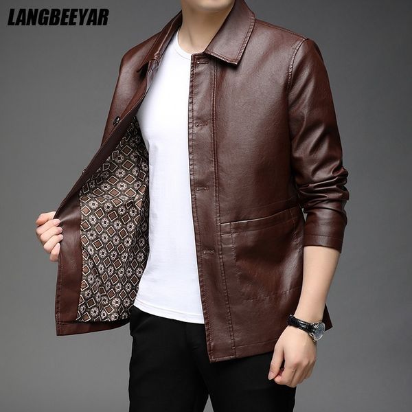 grade brand designer casual fashion brown faux pu fashion leather jacket men biker classic coats mens clothing 2022 220211, Black
grade brand designer casual fashion brown faux pu fashion leather jacket men biker classic coats mens clothing 2022 220211, Black