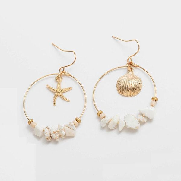 summer fashion sea shell starfish earrings gold circle dangle errings for women round with stone beads earrings beach jewelry1, Silver
summer fashion sea shell starfish earrings gold circle dangle errings for women round with stone beads earrings beach jewelry1, Silver
