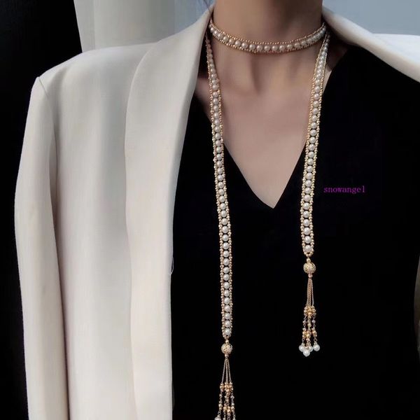 2021 new 14k gold injection + 6-7mm almost flawless pearl pendant sweater chain is handmade pendant necklaces, Silver
2021 new 14k gold injection + 6-7mm almost flawless pearl pendant sweater chain is handmade pendant necklaces, Silver