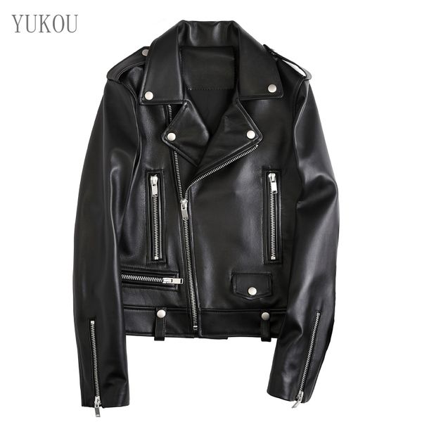 woman coat fashion sheepskin leather female jackets motorcycle leather clothing real sheepskin leather short ladies gules 201030, Black
woman coat fashion sheepskin leather female jackets motorcycle leather clothing real sheepskin leather short ladies gules 201030, Black
