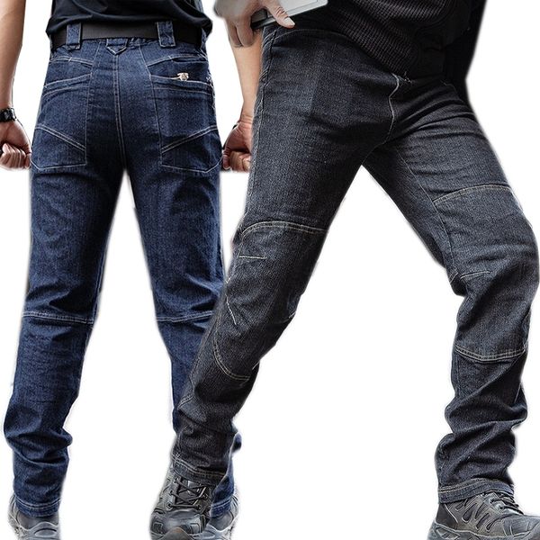 men tactical denim pants stretchy jeans trousers comfortable full length multi pockets commuter strengthen knee training pants 201111, Blue
men tactical denim pants stretchy jeans trousers comfortable full length multi pockets commuter strengthen knee training pants 201111, Blue