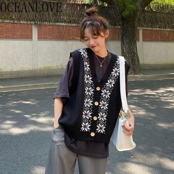 women's vests oceanlove cardigan mujer v neck vintage loose japan style woman sweaters 2021 spring fashion ins casual 19667, Black;white
women's vests oceanlove cardigan mujer v neck vintage loose japan style woman sweaters 2021 spring fashion ins casual 19667, Black;white