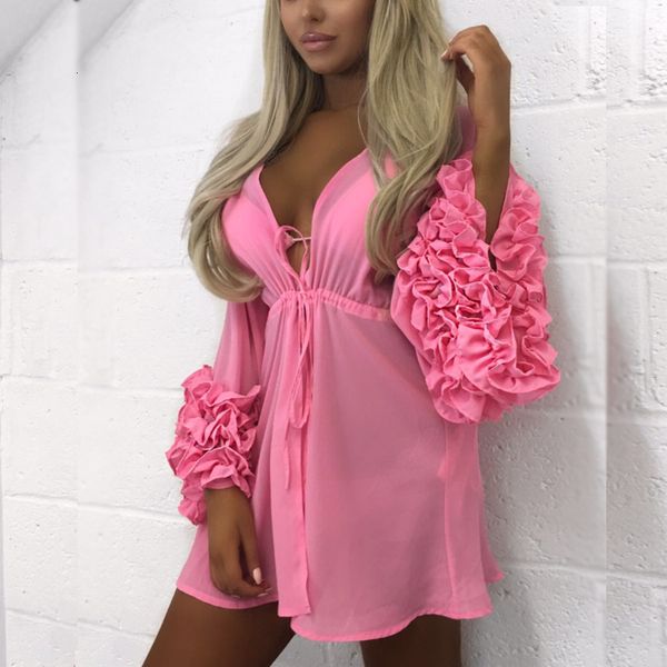 bikini cover up swimwear long sleeve summer chiffon beach floral ruffles v neck blouse fashion women clothes red s-xl
bikini cover up swimwear long sleeve summer chiffon beach floral ruffles v neck blouse fashion women clothes red s-xl