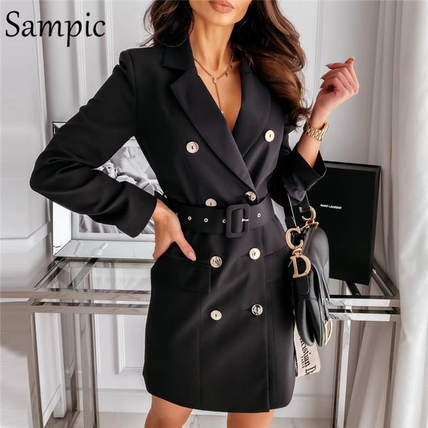 sampic elegant women notched bodycon blazer mini dress with sashes 2021 office ladies long sleeve party white wrap dress, Black;gray
sampic elegant women notched bodycon blazer mini dress with sashes 2021 office ladies long sleeve party white wrap dress, Black;gray