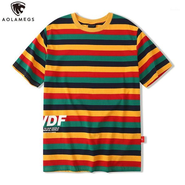 men's t-shirts aolamegs t shirt men colorful hit color striped print men's tee cotton o-neck cozy high street slim fashion streetw, White;black
men's t-shirts aolamegs t shirt men colorful hit color striped print men's tee cotton o-neck cozy high street slim fashion streetw, White;black