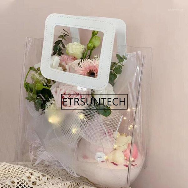 50pcs transparent pvc handbags tote bag for women shopping bag plastic clear large capacity travel beach storage1
50pcs transparent pvc handbags tote bag for women shopping bag plastic clear large capacity travel beach storage1