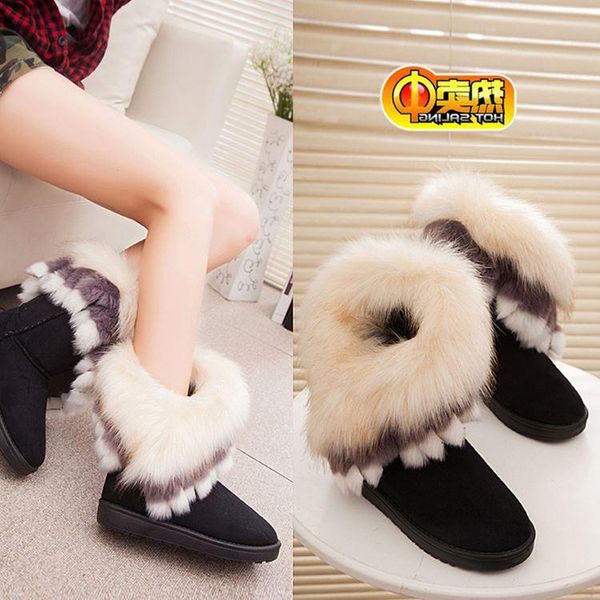 new winter 2020 mid-cylinder round head boots thickened anti-skid women's fur snow floor boots liusu fur cotton, Black
new winter 2020 mid-cylinder round head boots thickened anti-skid women's fur snow floor boots liusu fur cotton, Black