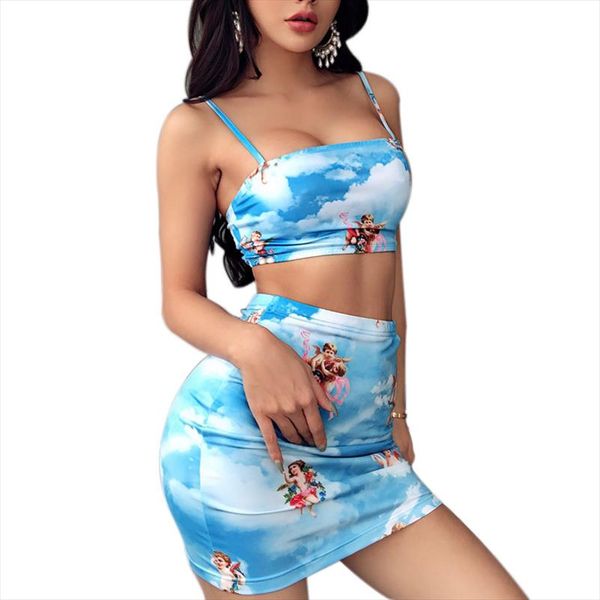 summer women two pieces set women spaghetti strap crop and mini skirt high waist clubwear fashion clothes for, Gray
summer women two pieces set women spaghetti strap crop and mini skirt high waist clubwear fashion clothes for, Gray