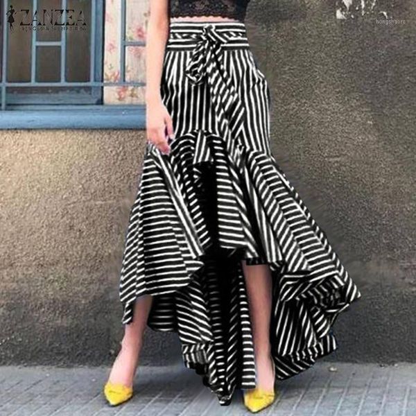 fashion striped skirts women's printed ruffle vestidos zanzea 2020 casual asymmetrical maxi skirts female summer faldas saia1, Black
fashion striped skirts women's printed ruffle vestidos zanzea 2020 casual asymmetrical maxi skirts female summer faldas saia1, Black
