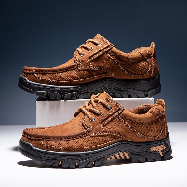 2020 new factory direct sales outdoor casual shoes mens autumn and winter first layer cowhide big head leather shoes mens leather cross-bord, Black
2020 new factory direct sales outdoor casual shoes mens autumn and winter first layer cowhide big head leather shoes mens leather cross-bord, Black