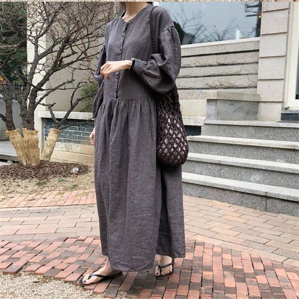 yourseason 2021 spring autumn ladies dress new korean solid color o neck long sleeve women button loose dresses1, Black;gray
yourseason 2021 spring autumn ladies dress new korean solid color o neck long sleeve women button loose dresses1, Black;gray