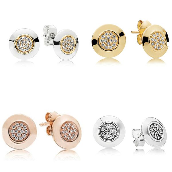 925 sterling silver pan earring signature with crystal stud earrings for women wedding party gift fashion jewelry, Golden;silver
925 sterling silver pan earring signature with crystal stud earrings for women wedding party gift fashion jewelry, Golden;silver