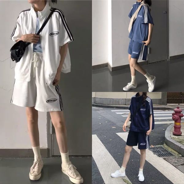 women's summer korean shorts sportswear fashion short sleeve shorts hong kong style student casual running sportswear 2-piece set l4pfu, Gray
women's summer korean shorts sportswear fashion short sleeve shorts hong kong style student casual running sportswear 2-piece set l4pfu, Gray