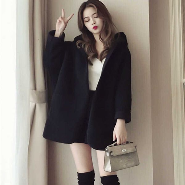 women's spring autumn black wool hooded overcoat large plus size 5xl office lady fashion thick coat new clothing
women's spring autumn black wool hooded overcoat large plus size 5xl office lady fashion thick coat new clothing