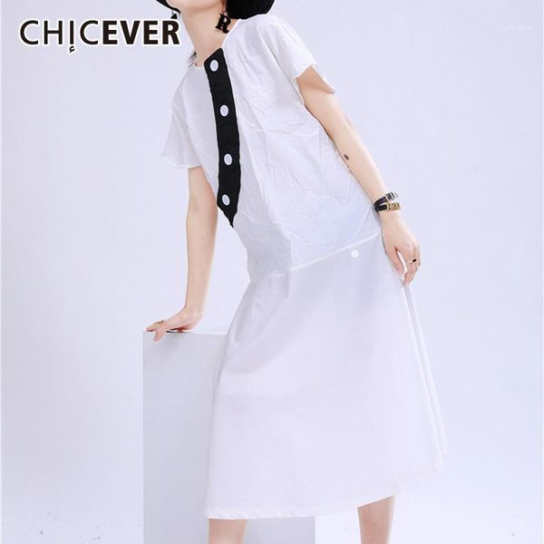 casual dresses chicever patchwork ruched womens dress o neck short sleeve oversize irregular summer midi for female 2021 1, Black;gray
casual dresses chicever patchwork ruched womens dress o neck short sleeve oversize irregular summer midi for female 2021 1, Black;gray