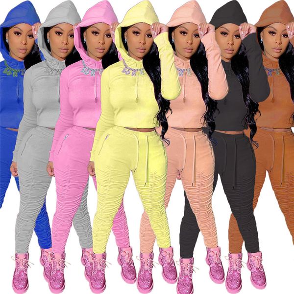 pleated sports womens tracksuits solid color slim hoodies pencil pant two piece set for women casual ladies 2pcs outfits, Gray
pleated sports womens tracksuits solid color slim hoodies pencil pant two piece set for women casual ladies 2pcs outfits, Gray