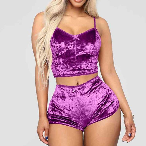 womens velvet pajamas set sleeveless crop bowknot camisole shorts summer sleepwear lingerie 2 pieces outfit a30, Black;red
womens velvet pajamas set sleeveless crop bowknot camisole shorts summer sleepwear lingerie 2 pieces outfit a30, Black;red