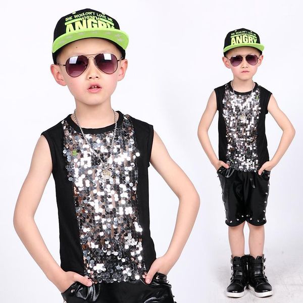 hip hop costumes boys jazz clothing silver sequined vest black studded shorts street dance outfit modern stage show wear dn51281, Black;red
hip hop costumes boys jazz clothing silver sequined vest black studded shorts street dance outfit modern stage show wear dn51281, Black;red
