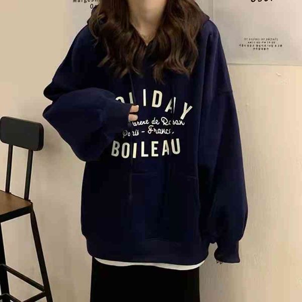 lns super 2021 new hoodie female spring and winter thin loose korean tide student cec with coat, Black
lns super 2021 new hoodie female spring and winter thin loose korean tide student cec with coat, Black