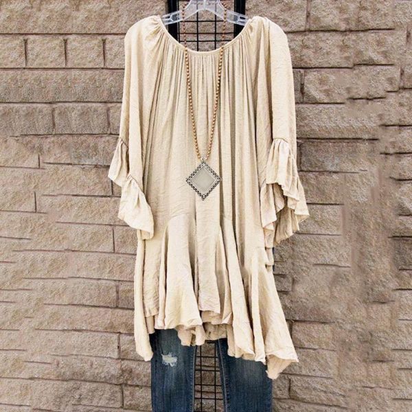 plus size 5xl thin ruffles blouse shirt women summer fashion half sleeve round neck casual streetwear color pullovers, White
plus size 5xl thin ruffles blouse shirt women summer fashion half sleeve round neck casual streetwear color pullovers, White