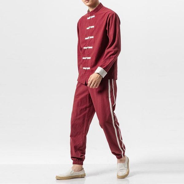 men's tracksuits 5 colors men cotton linen 2pcs suits sets (shirt+pant) streetwear hip hop male china style long sleeve casual shirt ja, Gray
men's tracksuits 5 colors men cotton linen 2pcs suits sets (shirt+pant) streetwear hip hop male china style long sleeve casual shirt ja, Gray