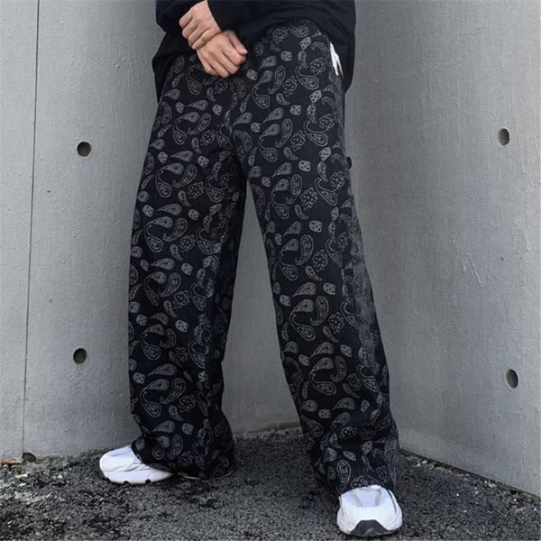 men's jeans cashew all over print jacquard euro american fashion dark hip hop loose wide leg pants, Blue
men's jeans cashew all over print jacquard euro american fashion dark hip hop loose wide leg pants, Blue