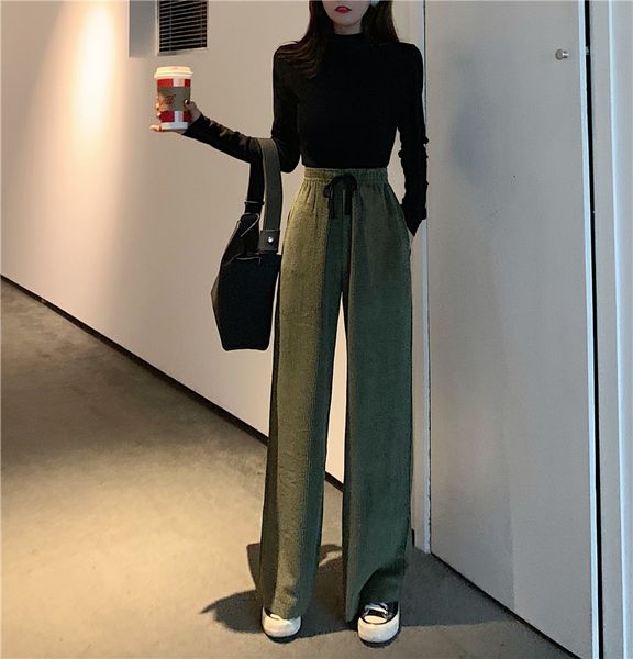 fall 2020 new loose look thin corduroy casual high waist straight wide leg pants women's fashion
fall 2020 new loose look thin corduroy casual high waist straight wide leg pants women's fashion