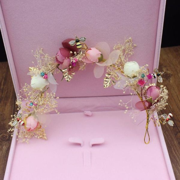 handmade flying bee vine bridal tiara headbands bride crown women chaplet hair ornaments wedding hair jewelry accessories, Golden;silver
handmade flying bee vine bridal tiara headbands bride crown women chaplet hair ornaments wedding hair jewelry accessories, Golden;silver