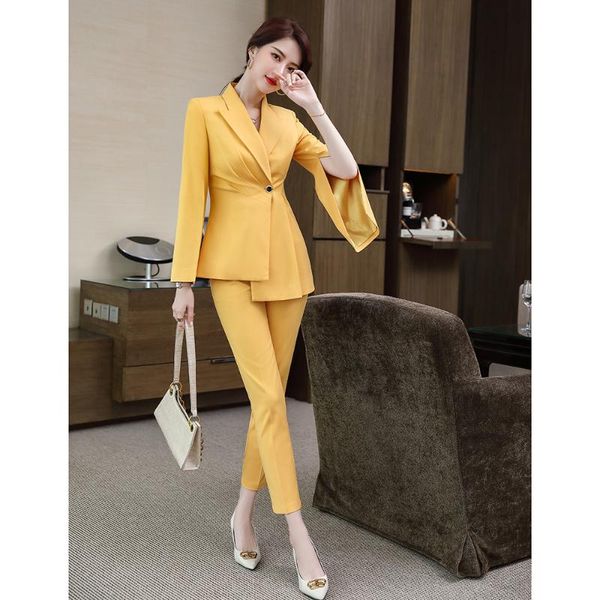 новые элегантные осенние розовые желтые трусики костюмы для женщин 2 частей набор офис бизнес леди блейзер брюки плюс размер xxl 4xl, White
новые элегантные осенние розовые желтые трусики костюмы для женщин 2 частей набор офис бизнес леди блейзер брюки плюс размер xxl 4xl, White