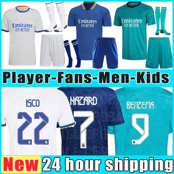 benzema madrid jerseys 21 22 fans player version soccer football shirts alaba hazard casemiro modric marcelo camiseta men + kids kit sets 20, Black;yellow
benzema madrid jerseys 21 22 fans player version soccer football shirts alaba hazard casemiro modric marcelo camiseta men + kids kit sets 20, Black;yellow